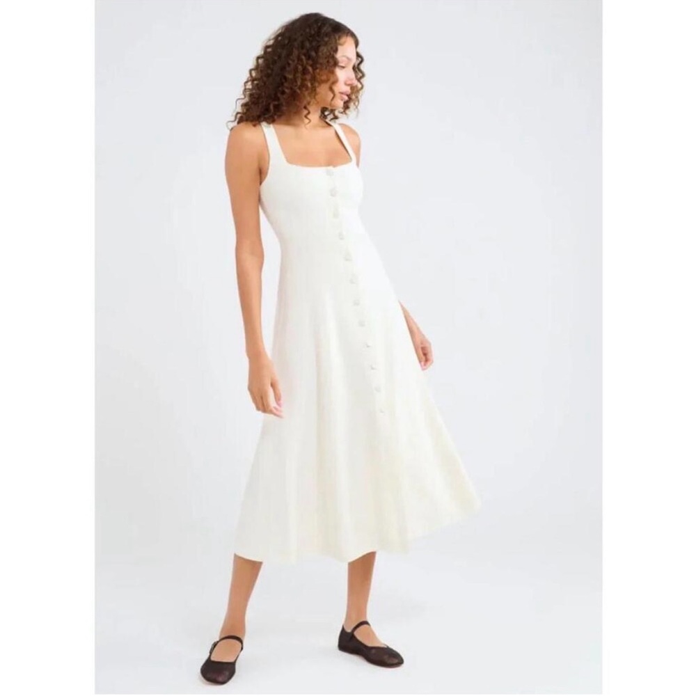 NWT Rumored Mayfair Midi Dress in Cream Size 2